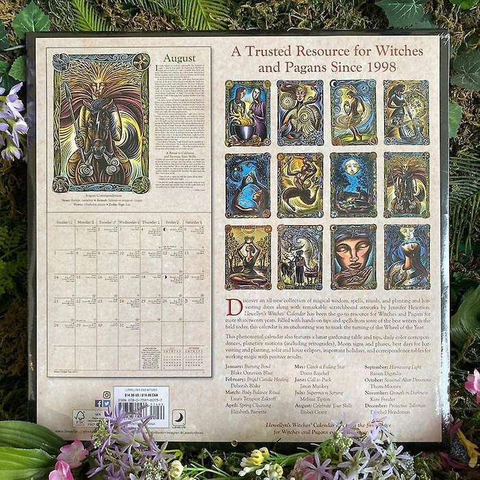 2022 The Witches Calendar Poste Illustrated Calendar Home Wall Decor