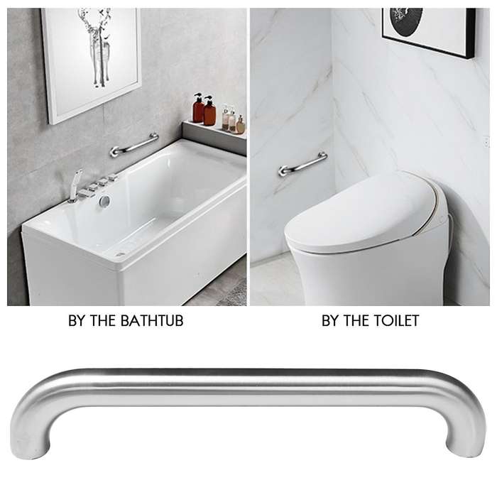 2 Pack Stainless Steel Bathroom Grab Bar,(1.25inch Diameter) Brushed