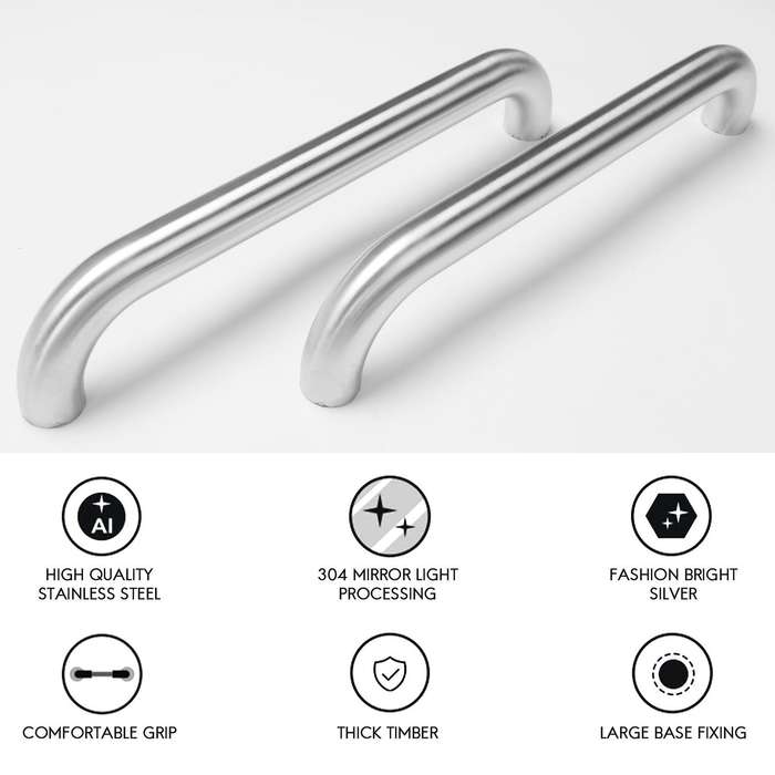 2 Pack Stainless Steel Bathroom Grab Bar,(1.25inch Diameter) Brushed