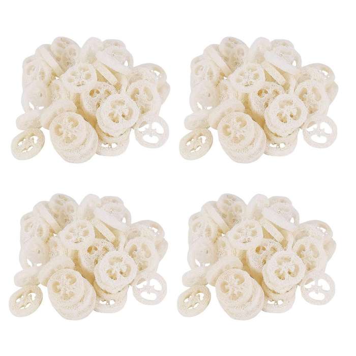 4-6cm Wide 50pcs/lot Natural Loofah Slice Diy Customize Soap Tools