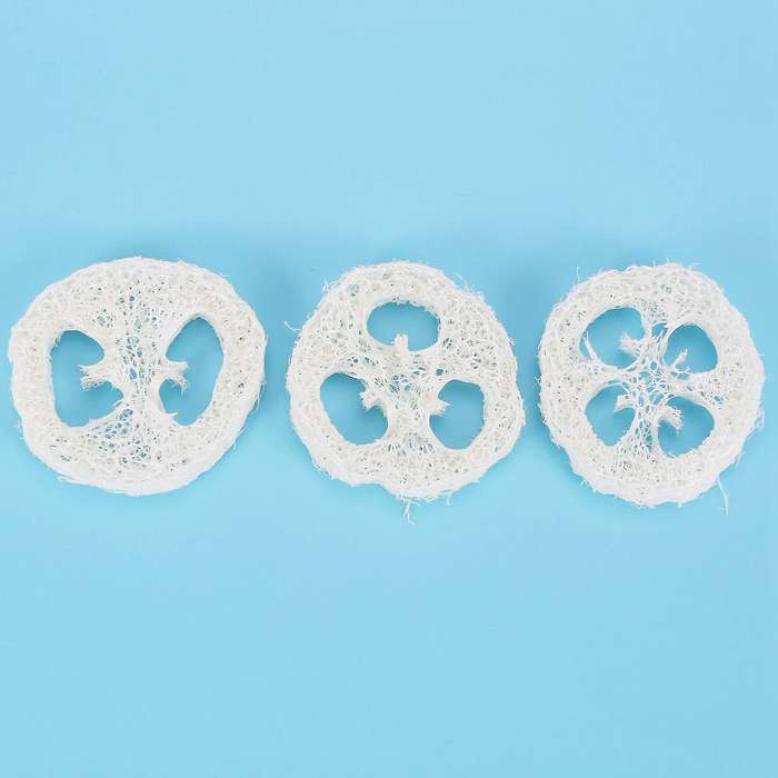 4-6cm Wide 50pcs/lot Natural Loofah Slice Diy Customize Soap Tools