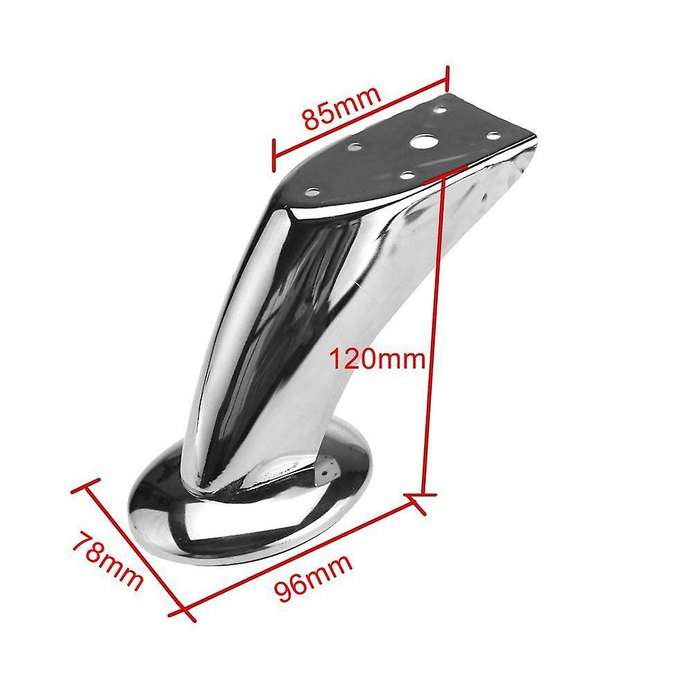 4pcs Furniture Chair Cabinet Beds Settee 120mm Chrome Plinth Legs
