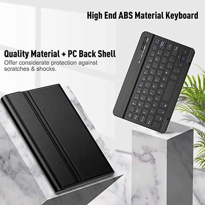Bluetooth Luminous Keyboard for Tab Galaxy A7 Lite 8.7 Inch,black