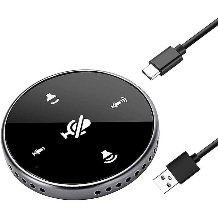 Usb Conference Microphone with Speaker,pc Mic with Mute Button