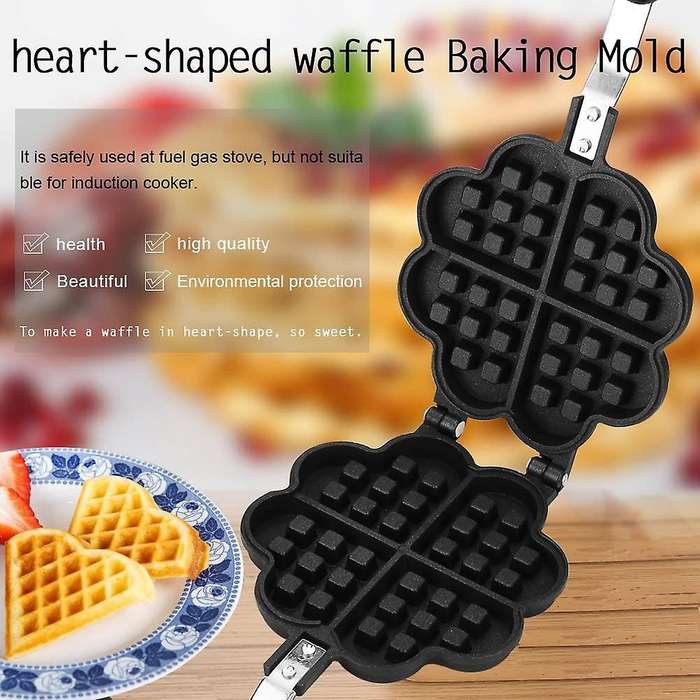 Non-stick Waffles Maker Machine Kitchen Baking Mold Gas Pan