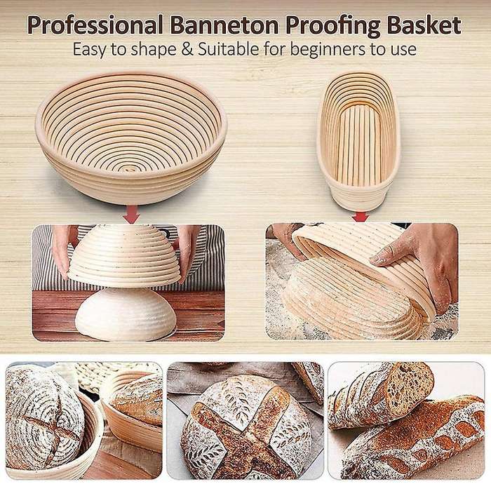 Bread Banneton Proofing Basket Sturdy Natural Rattan