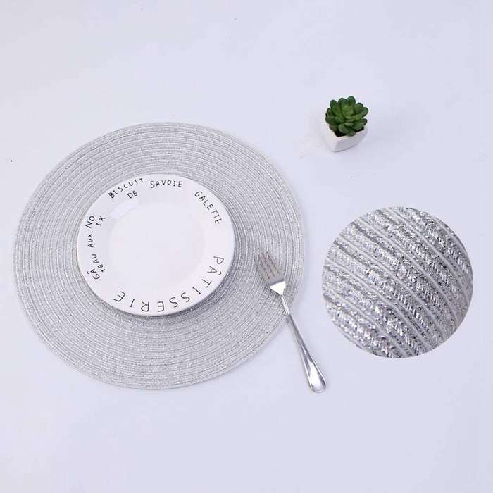 36cm Round Placemats Set Of 6 for Holiday Party Wedding