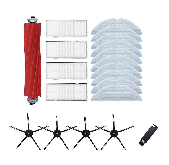 20 Pcs Replacement Main Brush Mop Hepa Filter Side Brush for Xiaomi
