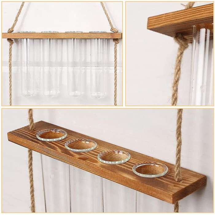 Wall Hanging Planter Glass Terrarium:3 Tiered Plant Propagate Station