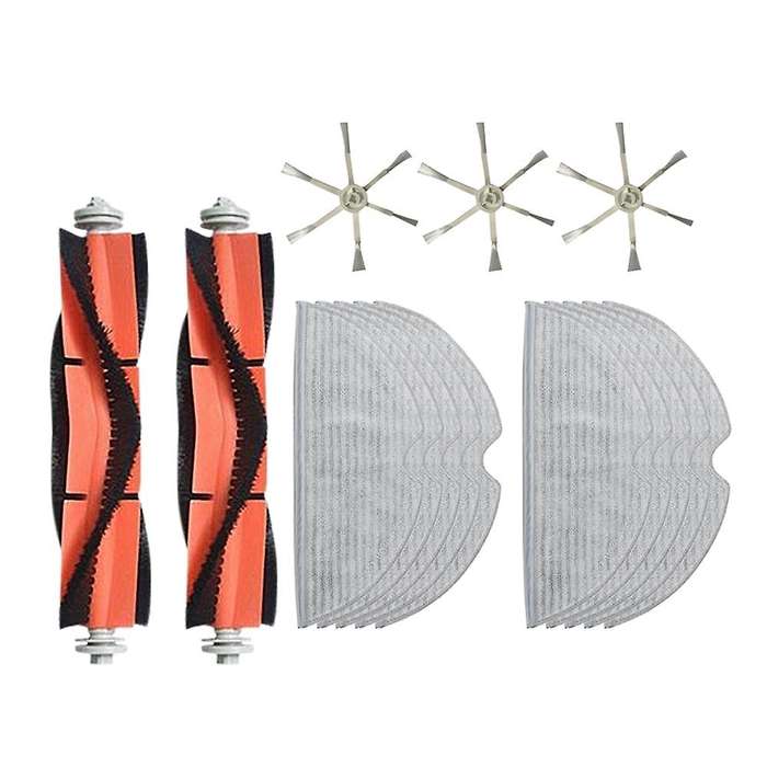 15pcs for Xiaomi Mijia 2c Side Brush Mop Cloth Robotic Spare Parts