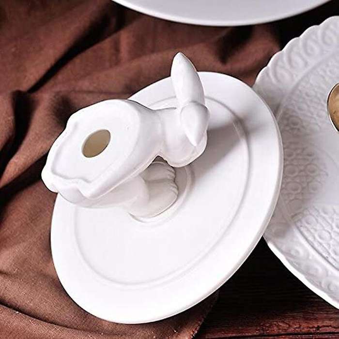Bunny Rabbit Ceramic Plate,dishes for Dessert Food Server Tray