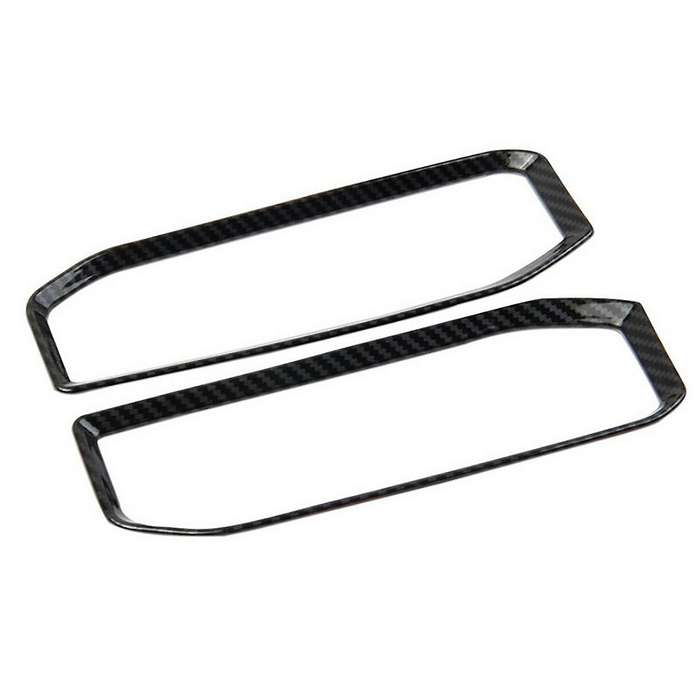 Car Carbon Fiber Abs Seat Button Adjustment Bezel Decoration Cover