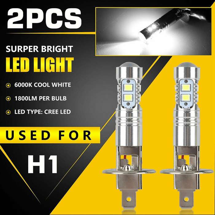 10pcs 100w H1 Led Bulbs Headlight 6000k Car Fog Lamp for Car