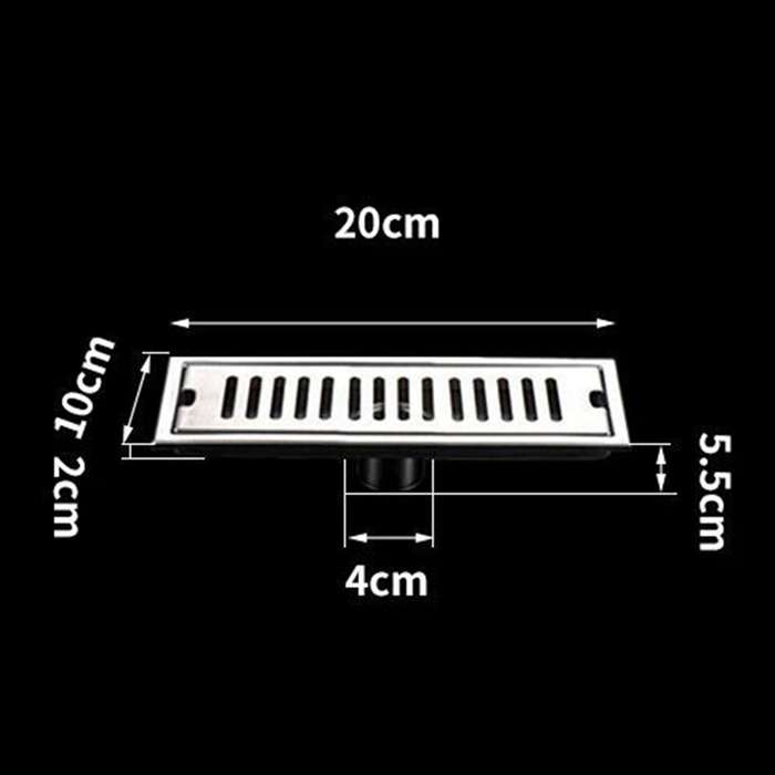 Rectangular Linear Shower Floor Drain for Hotel Bathroom Floor