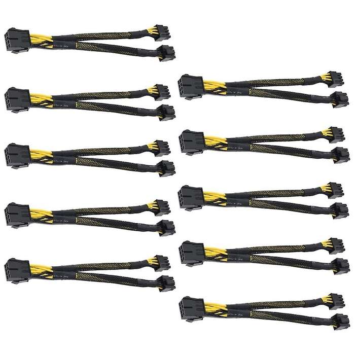10pcs 8pin Mining Cable, Gpu Power Cable for Bitcoin Mining, Vga
