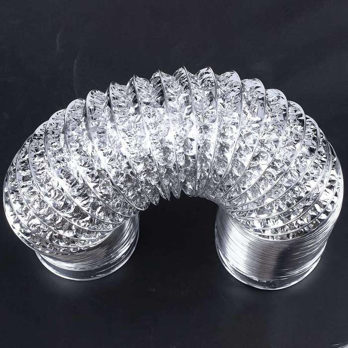 2x 3 Meter Length 100mm/4 Inch Fresh Air System Aluminum Pipe Hose