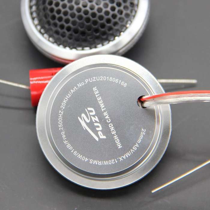 Puzu Aluminum 25mm Asv Silk Dome Tweeter Car Music Audio Speaker Set