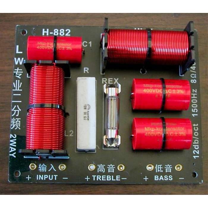 400w Tweeter and Bass Crossover 8ohm 2 Way Treble 1.5khz with Bulb