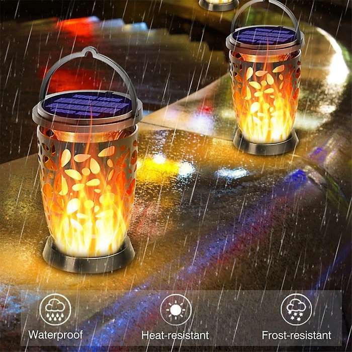96led Solar Torch Dance Flicker Flame Light Garden Yard Lawn Decor