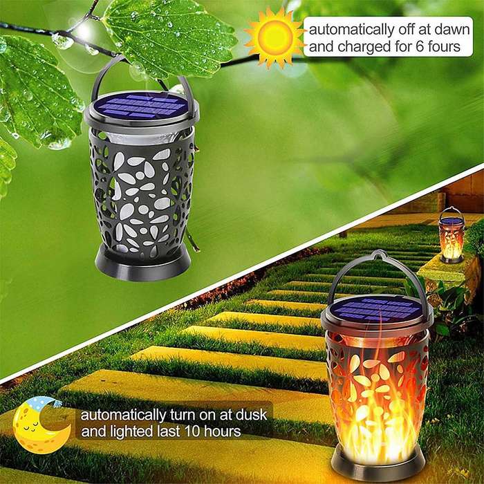 96led Solar Torch Dance Flicker Flame Light Garden Yard Lawn Decor