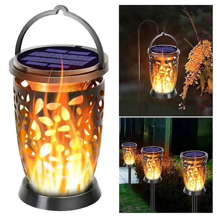 96led Solar Torch Dance Flicker Flame Light Garden Yard Lawn Decor