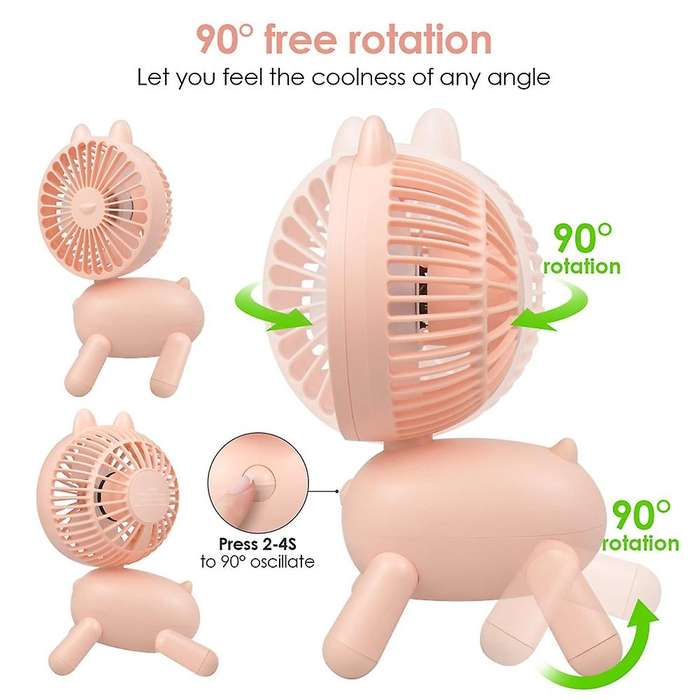 Portable Rechargeable Mini Fan Rotatable Table Usb Desktop Fan
