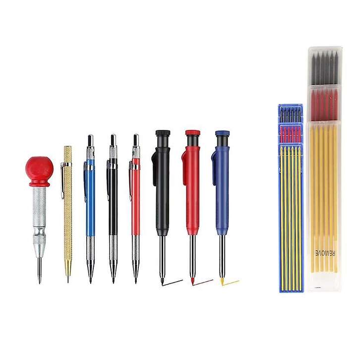 6 Pack Mechanical Carpenter Pencils Set, Carbide Scribe Tool
