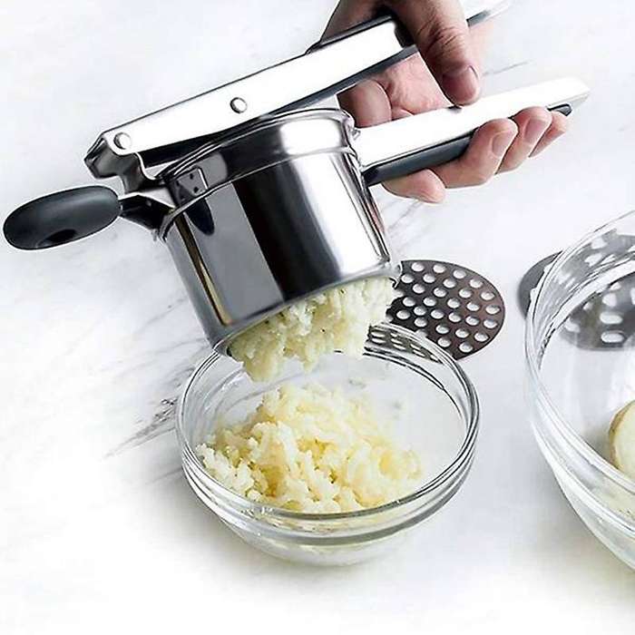 Potato Masher with 3 Interchangeable Discs for Light Mashed Baby Food