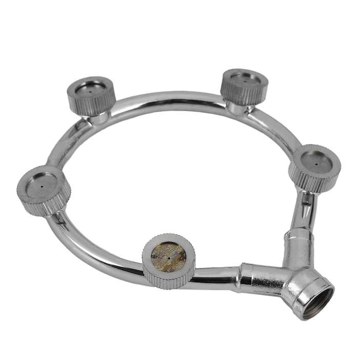 Stainless Steel Fan Ring with 5 Nozzle Seats Sprayer Mist Fan