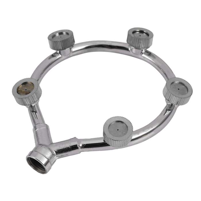 Stainless Steel Fan Ring with 5 Nozzle Seats Sprayer Mist Fan