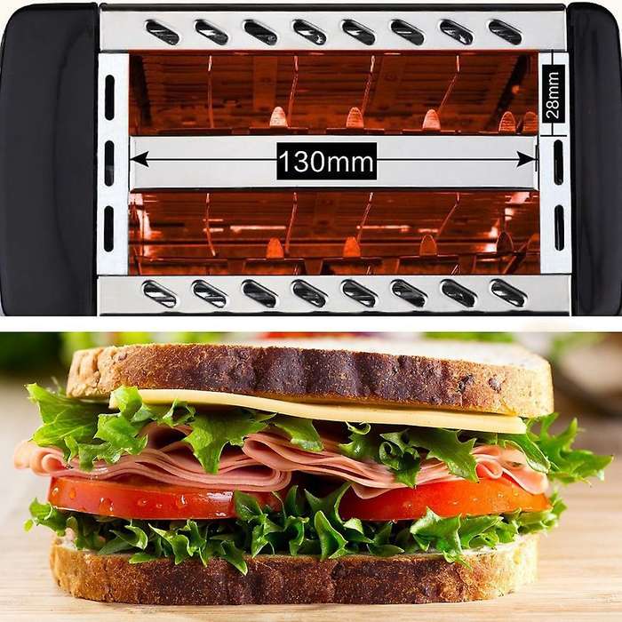 Toaster 2 Slice Stainless Steel Toaster Automatic Toaster Us Plug