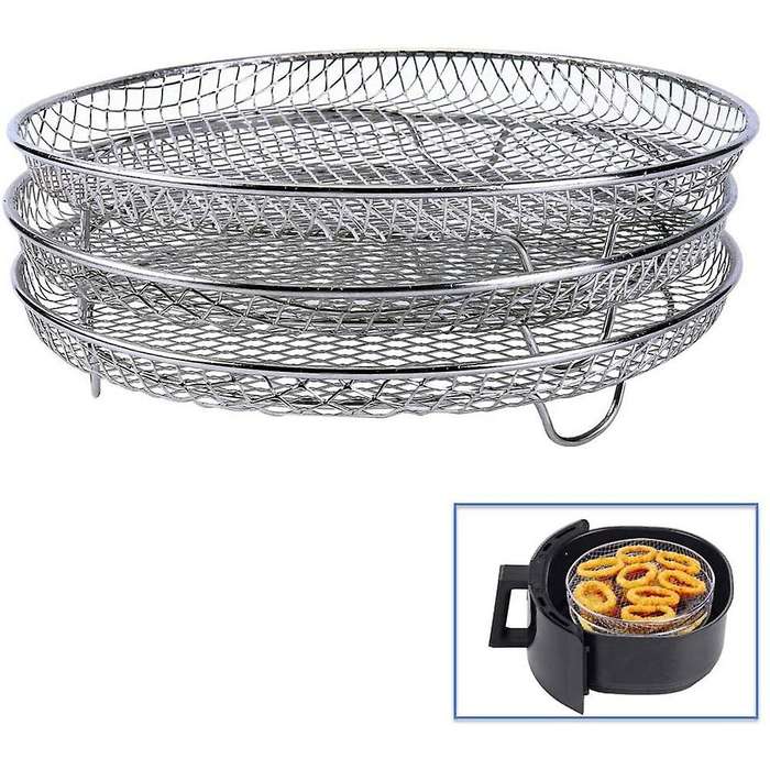 Air Fryer Rack Three Stackable Racks for Gowise Phillips Cozyna Ninja