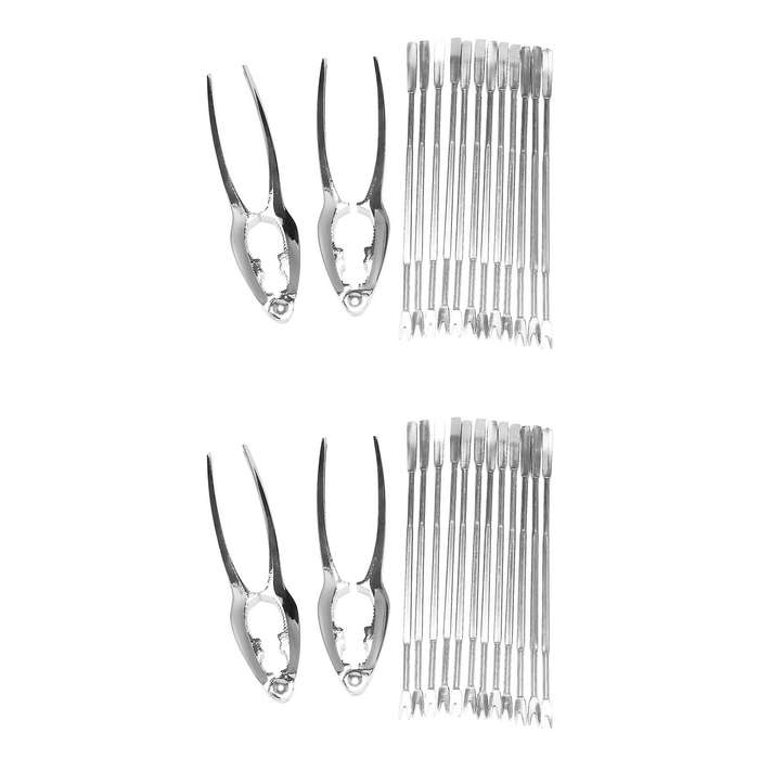 Lobster Crackers and Picks Set, Stainless Steel 14 Pcs
