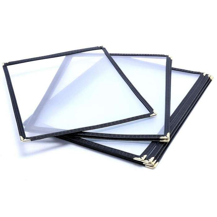 10 Pack Of Menu Covers - Single Page, 2 View,fits 8.5 X 11 Inch Paper