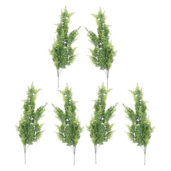 Faux Hanging Boston Ferns Flowers Vine Outdoor Plastic Plants -6 Pcs