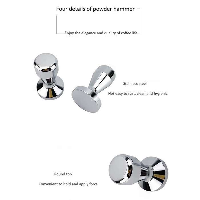Coffee Tamper Set, 51mm Tamper Mat Silicone Rubber Mat Coffee Maker