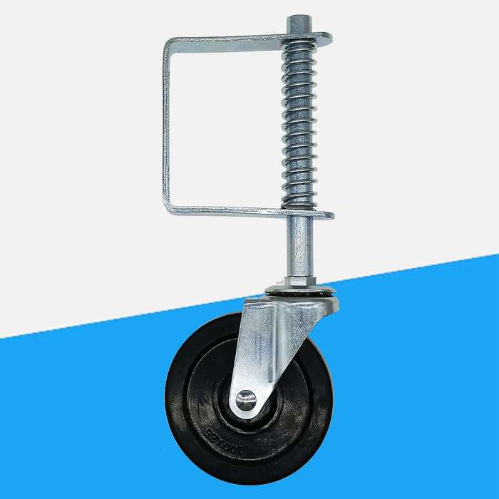 4 Inch Rubber Brake Wheel Heavy Duty Flat Springless Swivel Caster