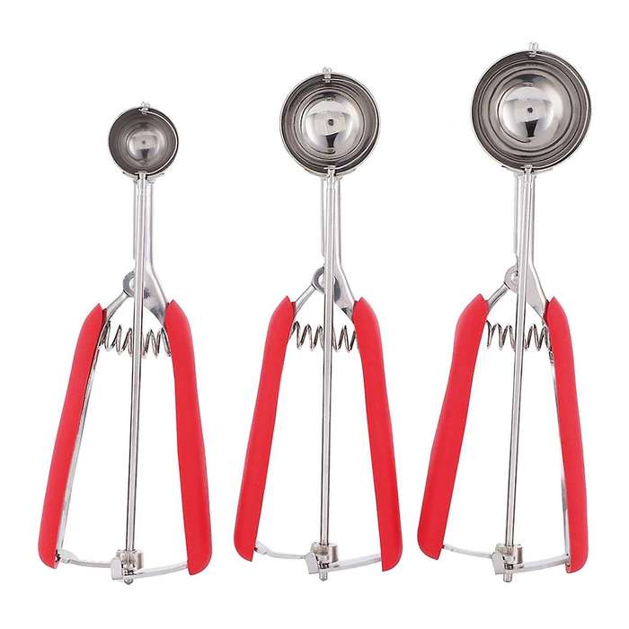 Stainless Steel Kitchen Fruit Ice Cream Scoop Set,cookies Spoon Food