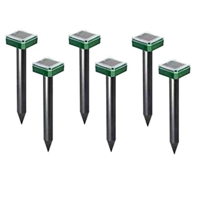 6 Pcs Solar Ultrasonic Electronic Snake Repeller for Garden Yard Farm
