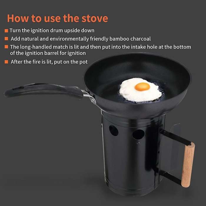 Outdoor Bbq Rack Tools Fire Chimney Starter Ignition Carbon Furnace