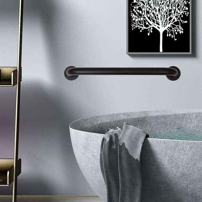2 Pack Stainless Steel Bathroom Grab Bar,(1.25inch Diameter) Black