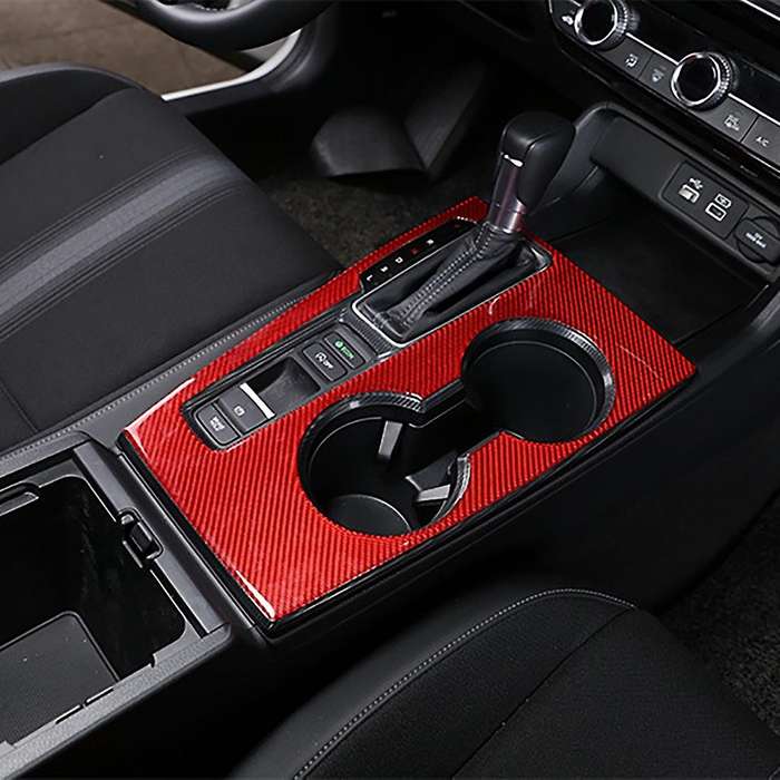 Car Soft Carbon Fiber Central Control Gear Panel Cover Trim