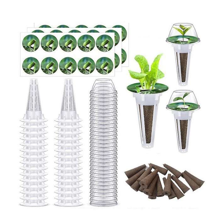 Plant Pod Kit Including Grow Baskets, Transparent Insulation Lids