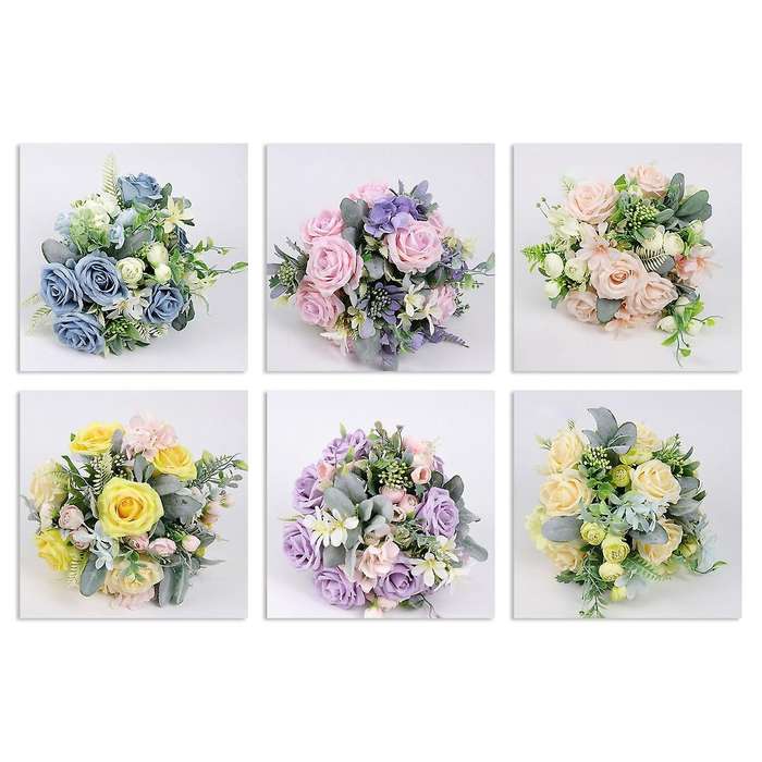 Wedding Bouquet for Brides Bridesmaid Hold Flower, Light Champagne