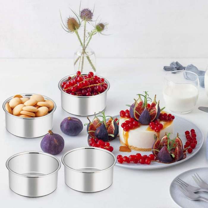 12x 4 Inch Cake Pan,6 Piece Mini Cake Pan Round Tier Baking Cake Pans