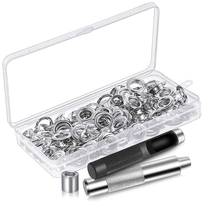 120 Sets 1/2 Inch Grommet Eyelets Kit Include Grommets and Tool