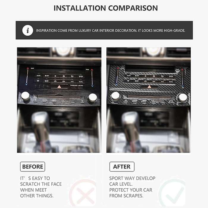 For Lexus Is250 Is200 2013-2019 Car Center Console Cd Panel Cover