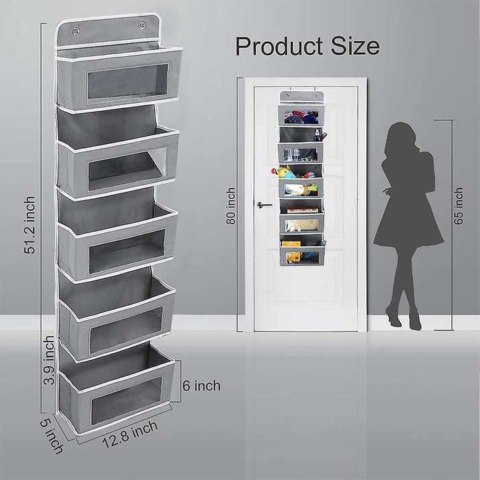 Closet Clear Window Storage Bag with Metal Hooks Children Closet