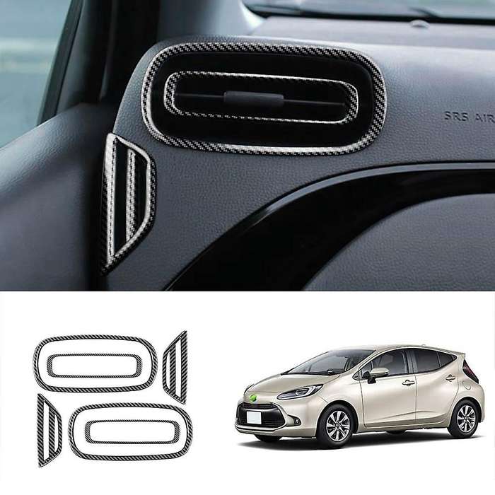 Car Carbon Fiber Dashboard Side Air Vent Housing Outlet Frame