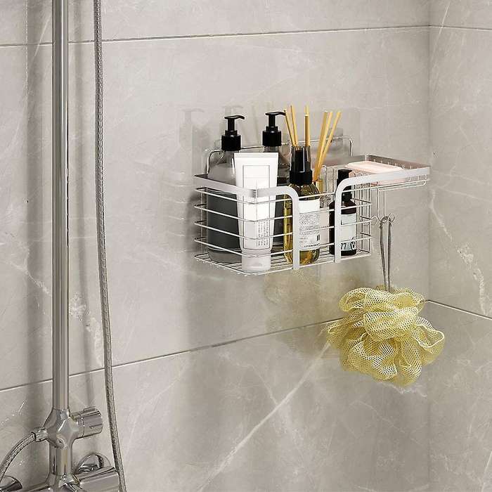 Shower Caddy Basket for Wall No Drilling Stainless Steel Shelf